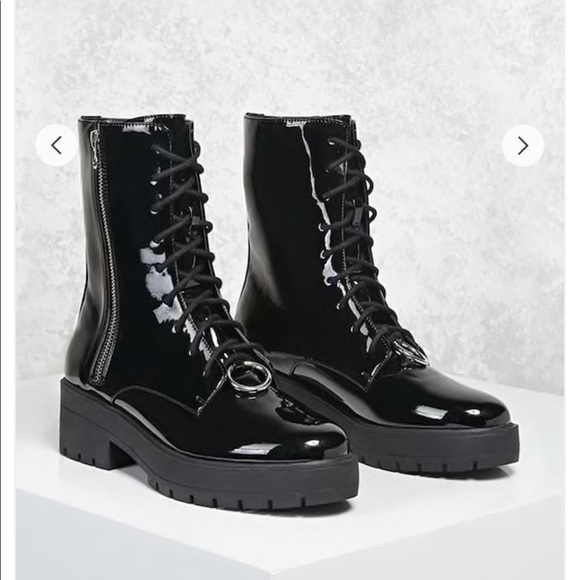 Forever 21 patent boots Clearance